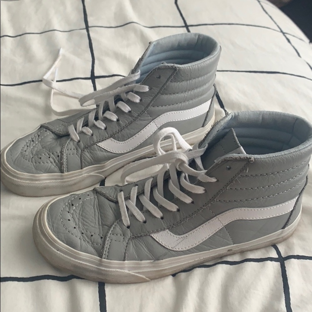 Grey high top vans